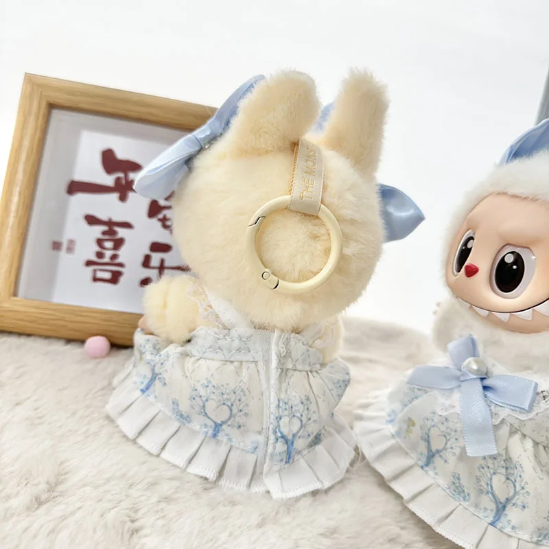 15cm/17cm Labubu I II Dolls Clothes Cute Blue Sea's Daughter Dress Sitting Party  Accessories Clothing Plush Doll'S Clothes