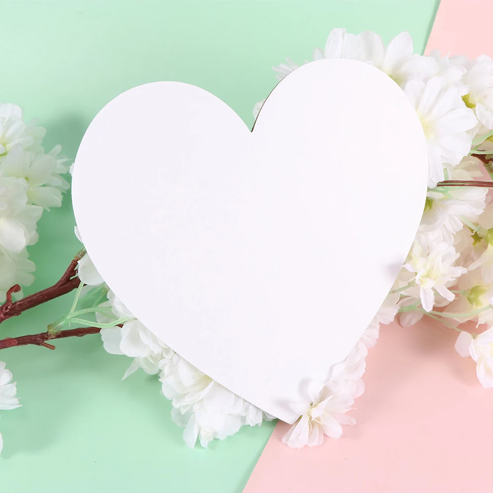 

10Pcs Heart Shape Oil Painting Boards Cotton Drawing Panels Resistance for Students Beginners Artists