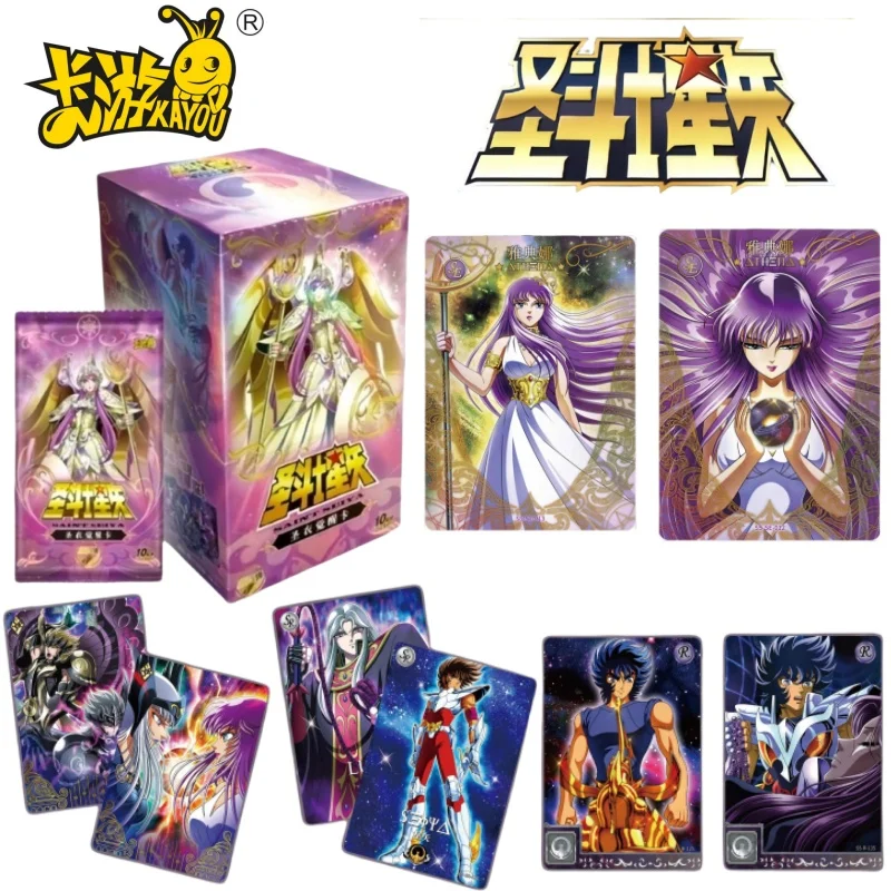 

Новые оригинальные карты KAYOU Vol.4 Saint Seiya, ткань Awakening Athena, коллекционные карты аниме, Mistery Box, коллекционная карта периферийных устройств
