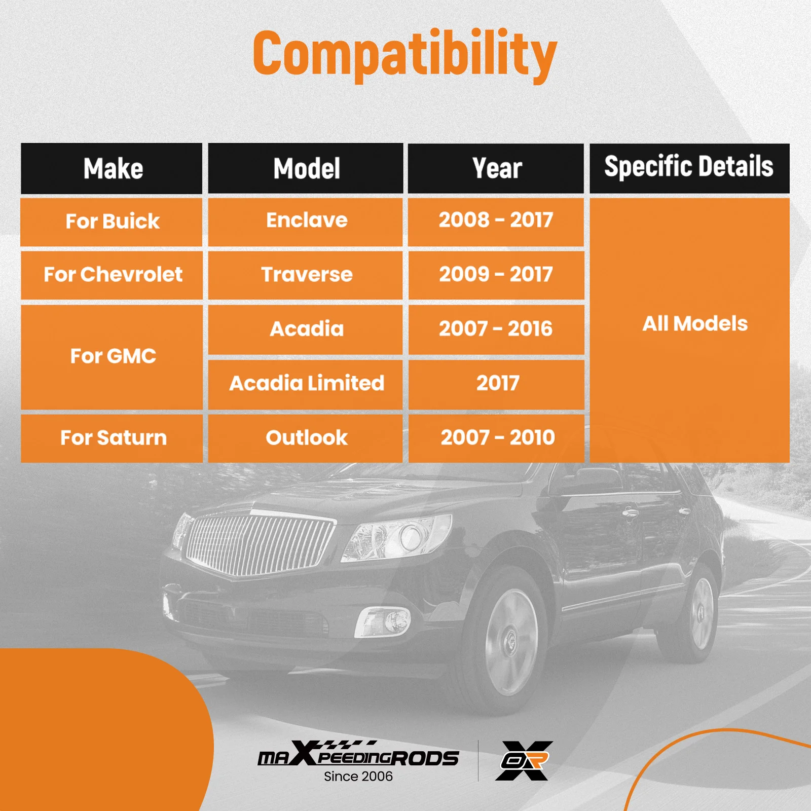 

8x Front Suspension Kit Control Arms w/ball Joints For Chevrolet Traverse 08 -15