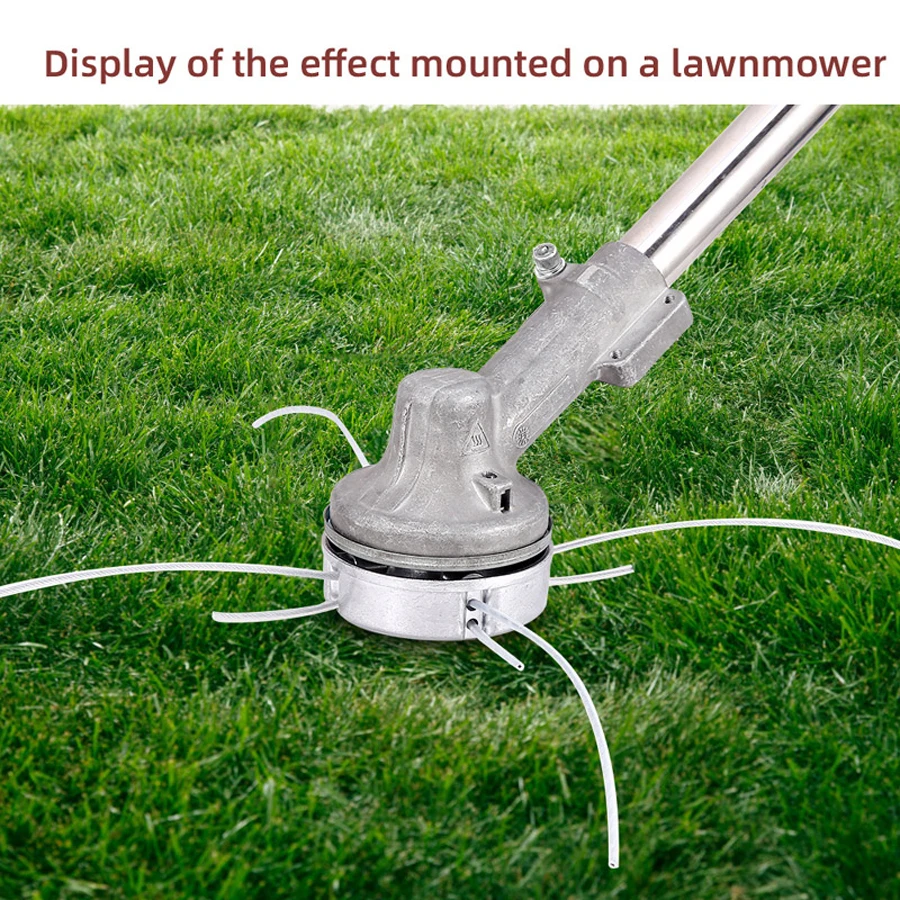 1 Piece Aluminum Alloy Protective Cover for Lawn Trimmer Head, with 4 Steel Wire Trimming Ropes, Not Afraid of Stones, Lightweight Design, Universal Weeding Brush, Suitable for Light Gardening and Moss Removal, Ideal Lawn Care and Maintenance Tool