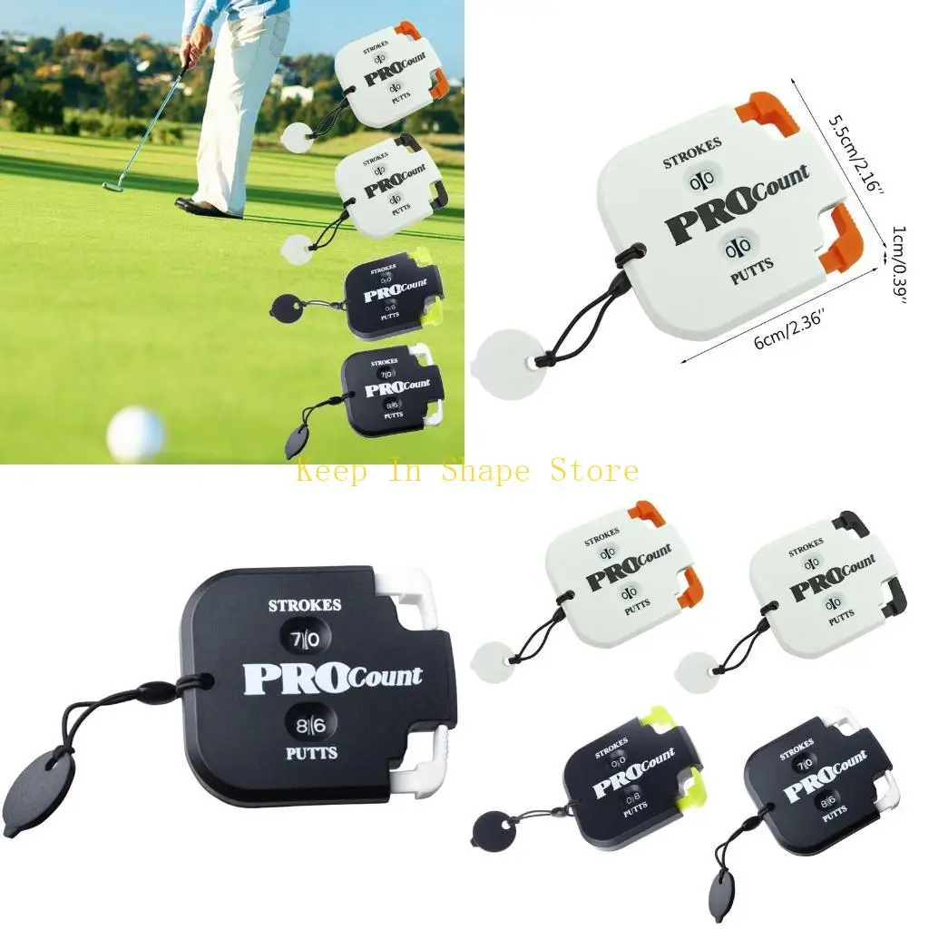 U1JC Golf Stroke Shot Putt Score Counter, Golf Shot Count Stroke Putt Score Counter Two Digits Scoring Keeper with for Key
