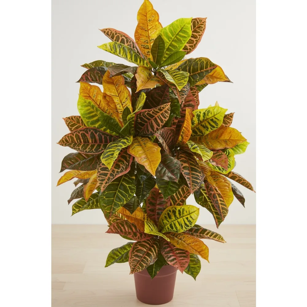 

36-дюймовое искусственное растение в форме кролика Real Touch с разноцветными листьями для декора домашнего офиса