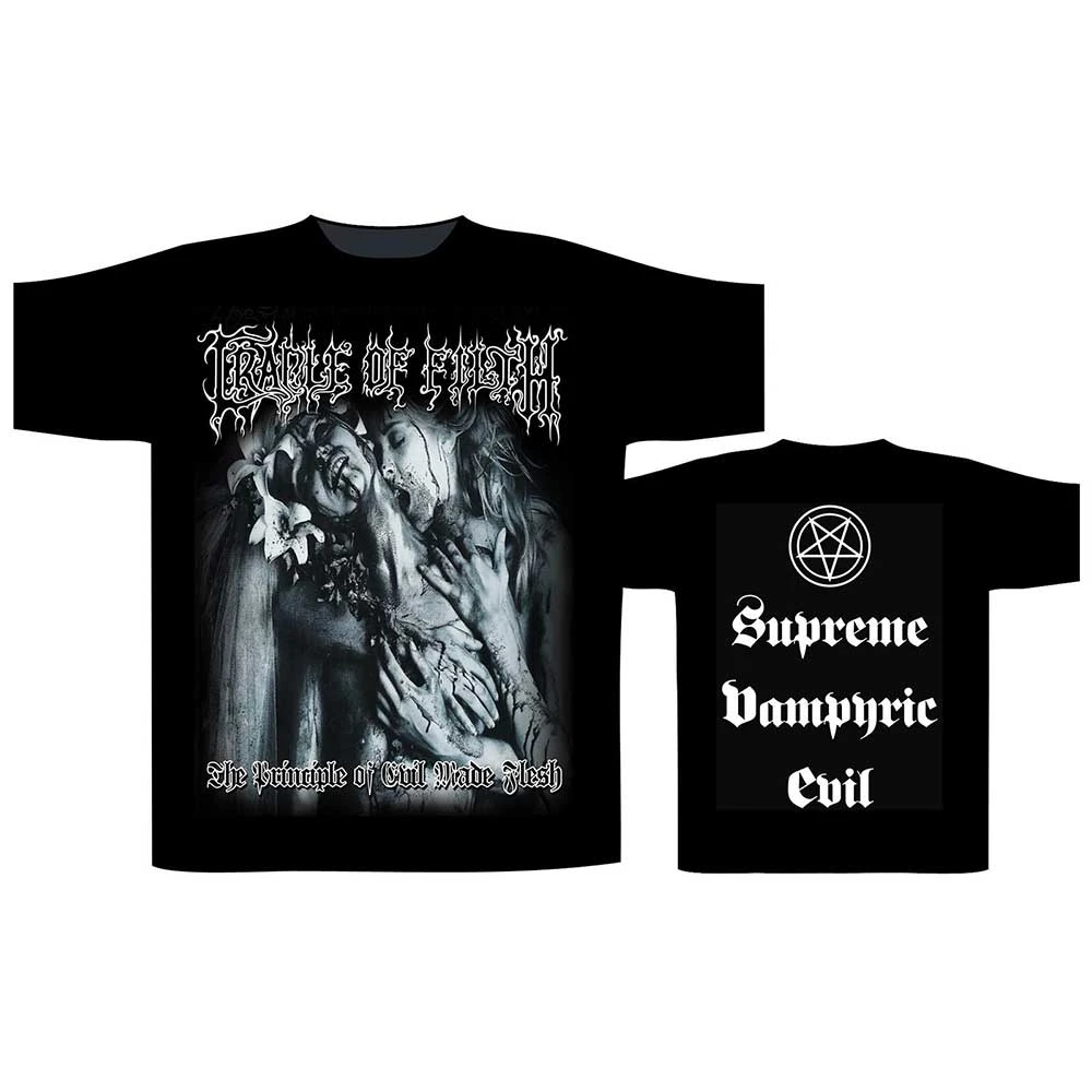 Dusk & Her Embrace Cradle of Filth Band T-Shirt Cotton Graphic Tee Men Women Summer Streetwear