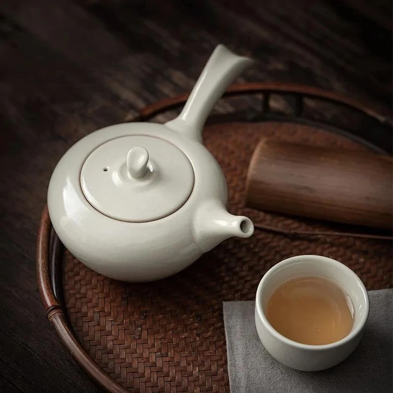 

170ml Retro Ceramic Kung Fu Tea Pot Exquisite Side Handle Teapot Tea Kettle Teaset Porcelain Teapot Traditional Chinese Teaware