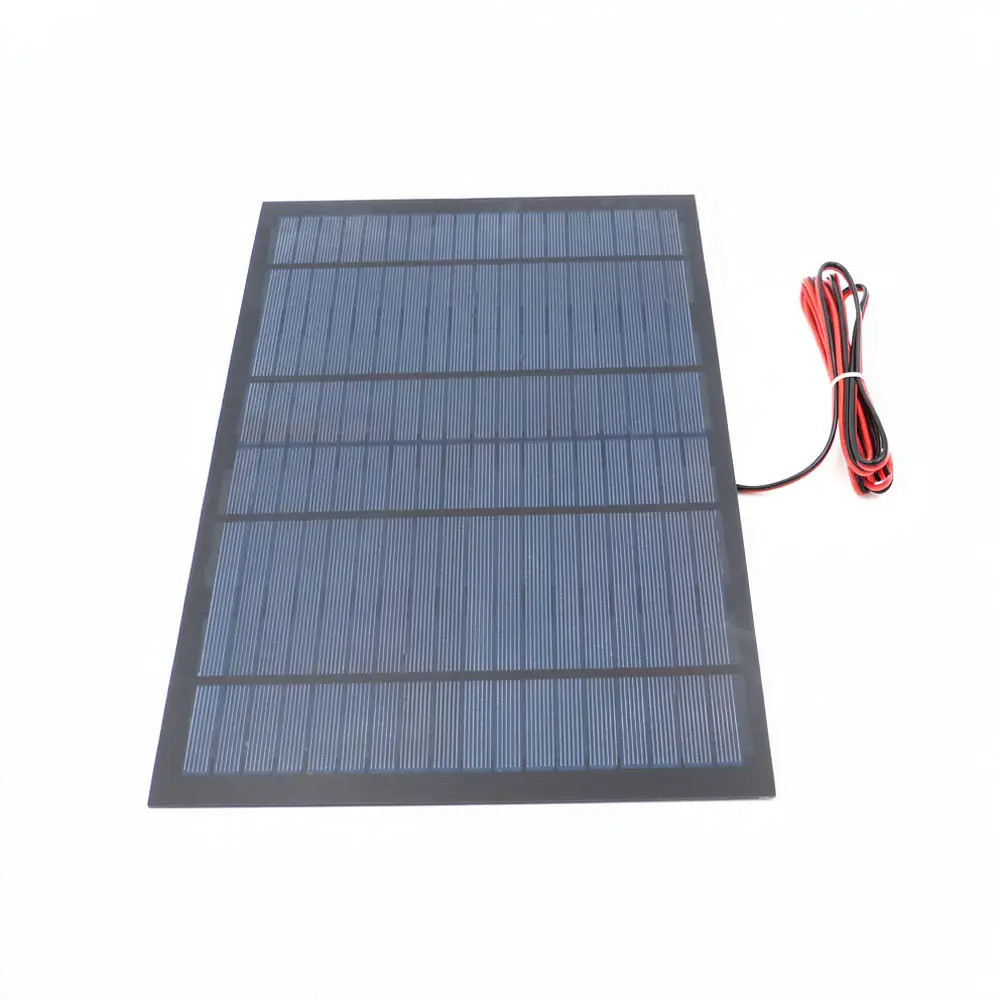18V 10W Solar Panel Epoxy Resin Photovoltaic Module DIY Off Grid Power Charger With 200cm Cable For Starsolar Battery System
