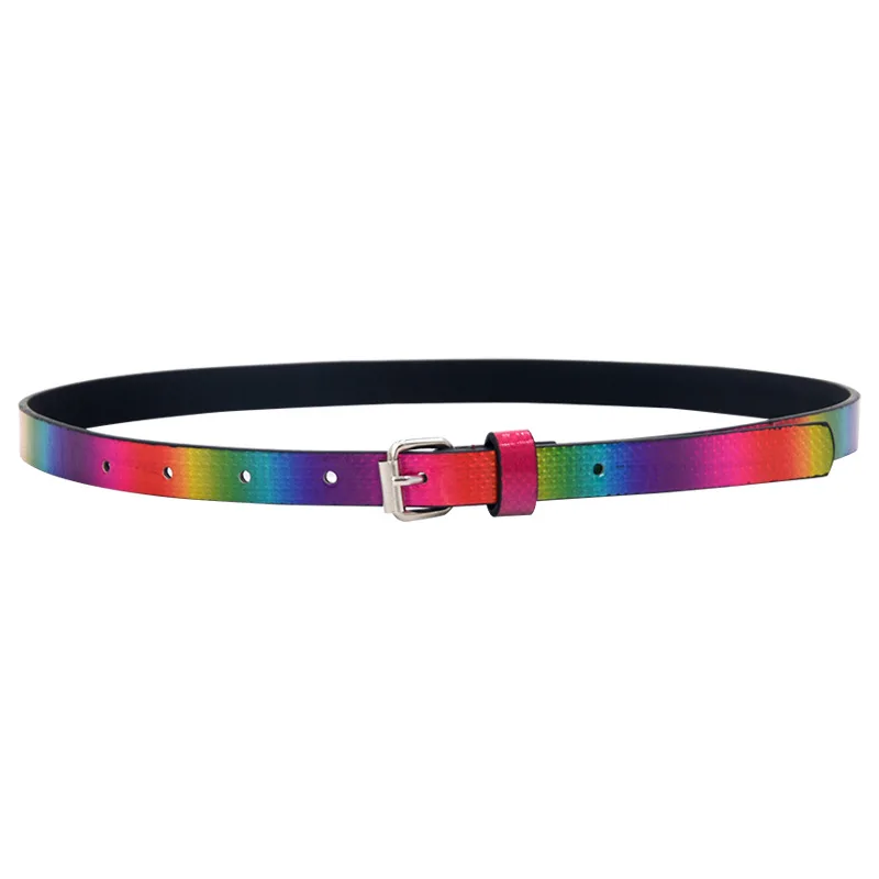 Children Belt Boys Girls Pu Leather Adjustable Belts Kids Love Heart Eyelet Waist Belt Square Buckle Belts Colorful Waistband