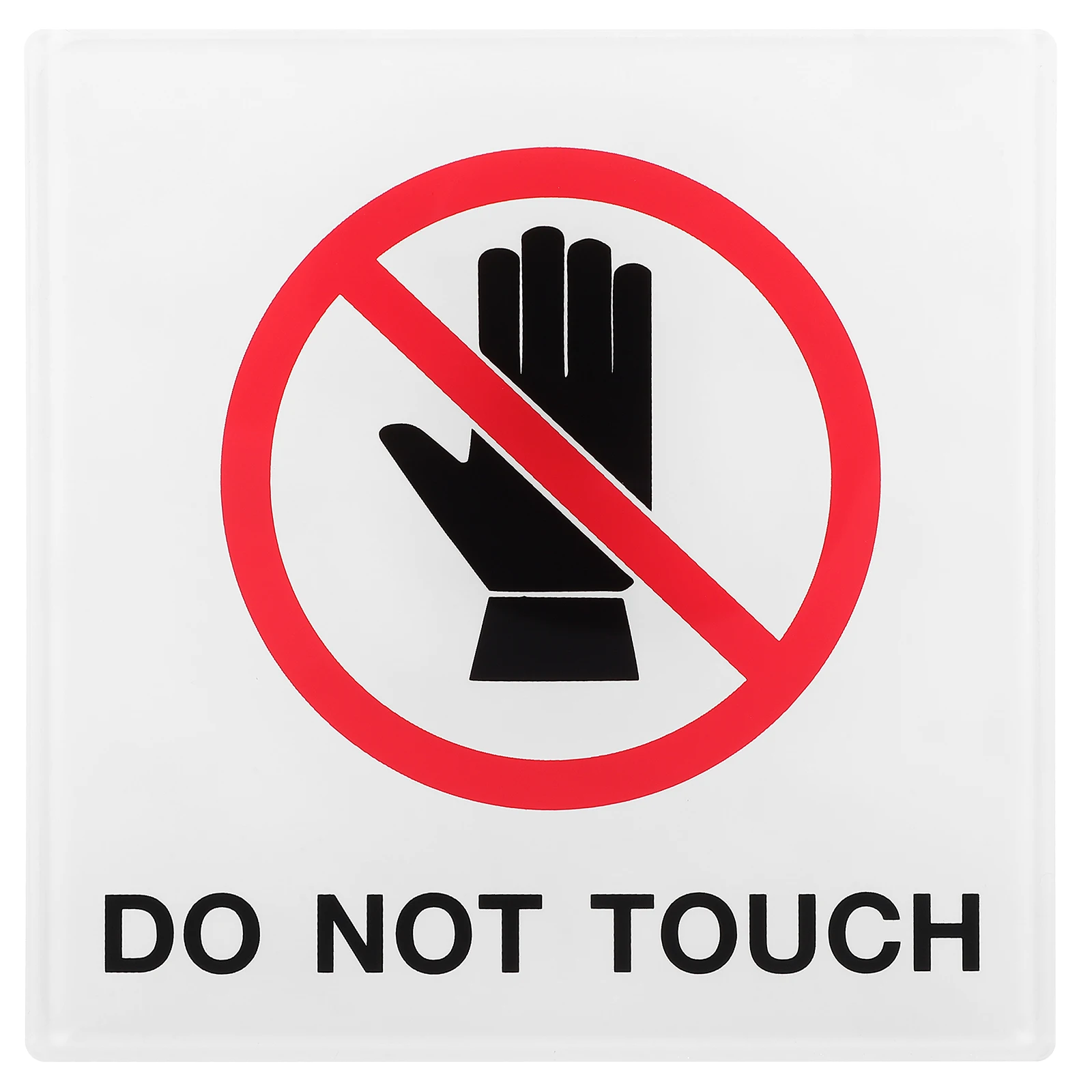 

Do Not Touch Sticker Self Adhesive Warning Safety Label Acrylic No Touch Decal For Factory Construction Site Steel Glass Metal