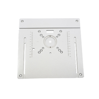 AEF4-Aluminium Router Table Insert Plate Electric Wood Milling Flip Board With Miter Gauge Guide Set Table Saw Workbench