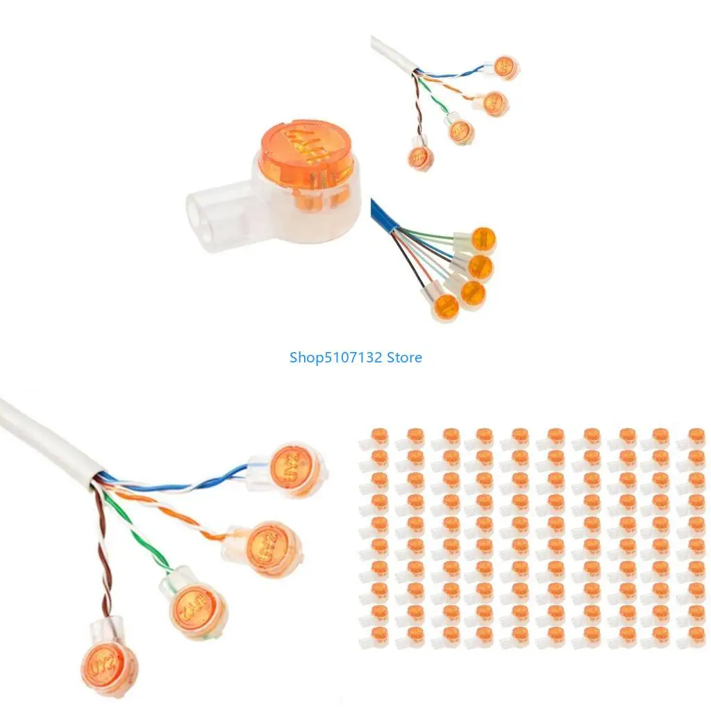 87HD 100Pieces/set K2 Connector Wire Connector Wiring Telephone Cable Cord UY2