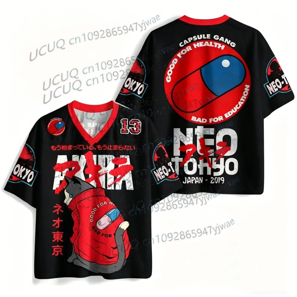 2026 Summer Men's Women's Fashion New Akira 3D Printed Outdoor Sports Fitness T-shirt Street Clothing Plus Size T-shirt