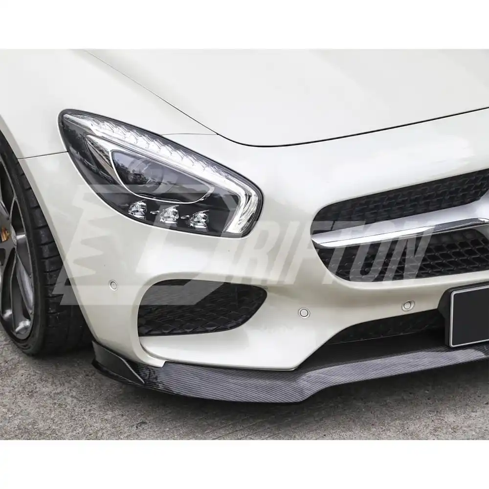 Paktech V2 Style Carbon Fiber Front Lip for Mercedes-Benz AMG GT GTS Bodykit