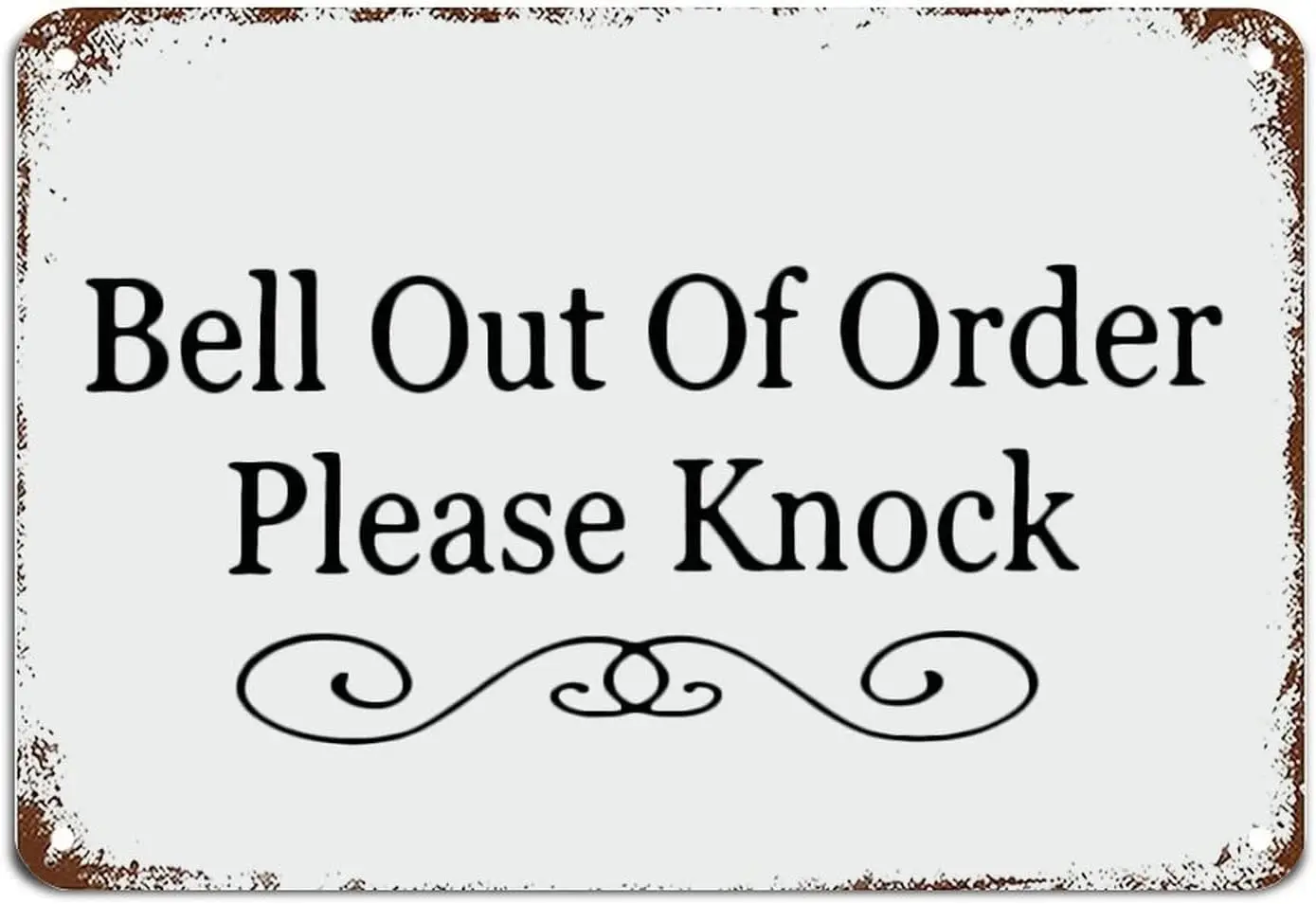 Metal Sign with Funny Quotes - Rustic Wall Art - Words ; Quotes Theme - Wall Mount, Tabletop Mount - Includes Nails - White Al