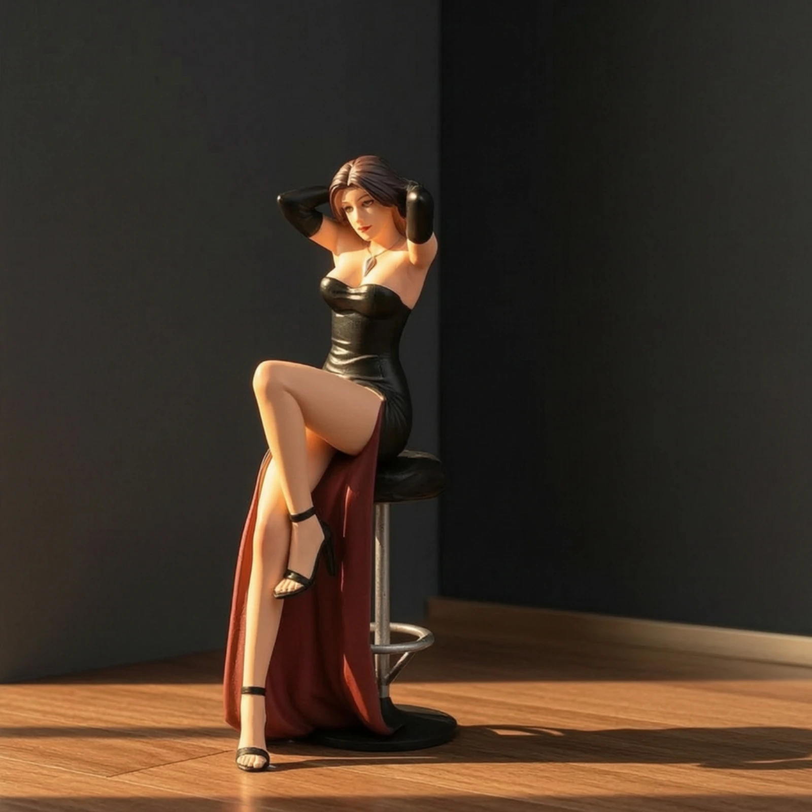 Painted Resin Figurine Realistic Woman Figurine Female Figure Lifelike Painted Resin Figure Long-Lasting for Hobbyists, Diorama