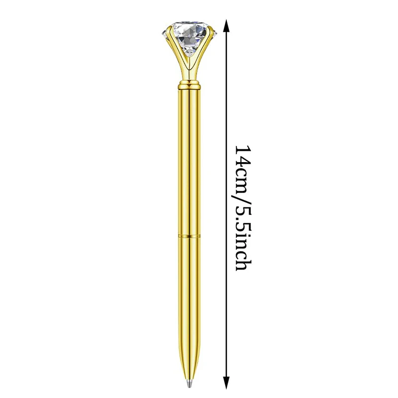 6 Stück große Kristall Diamant Kugelschreiber Edelstein Metall Kugelschreiber Bürobedarf Geschenks tifte