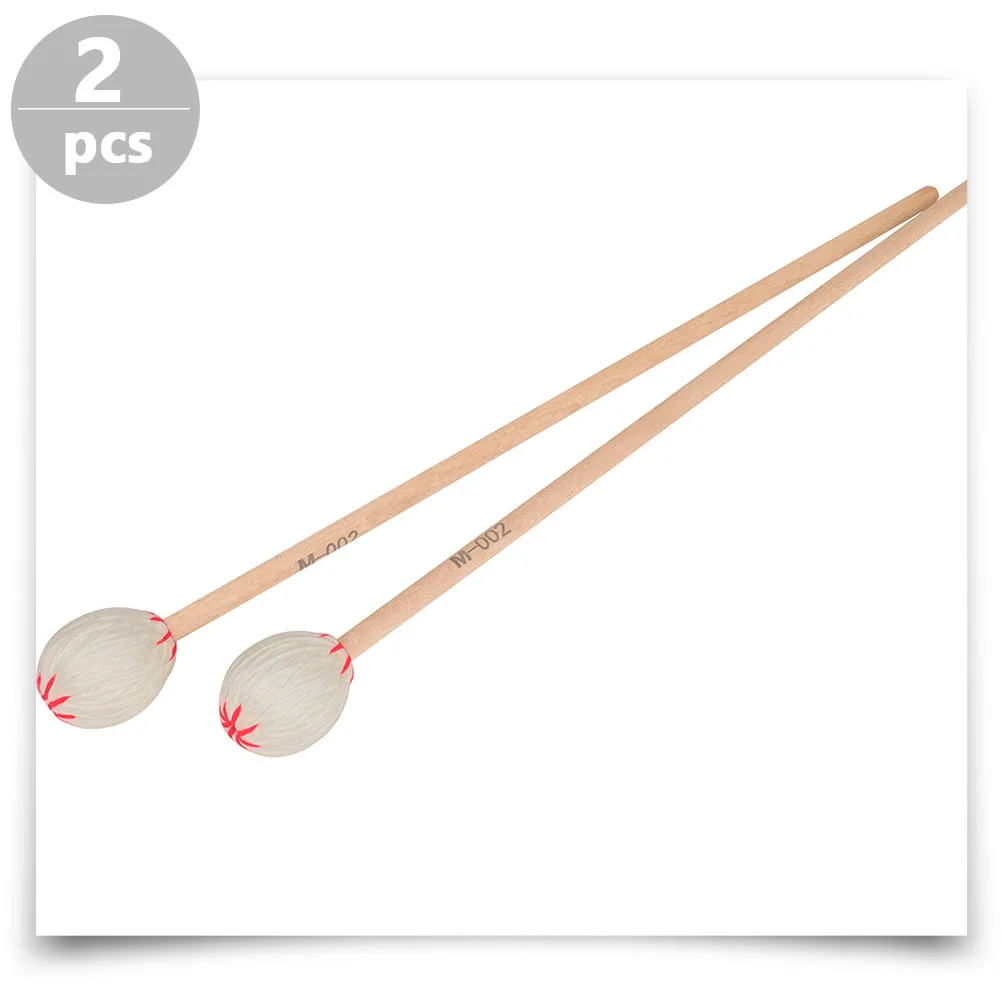 

2 Pcs Maple Drumsticks Not Easy to Deform Mallet Hammer Professional Yarn Mallets Accessory Marimba