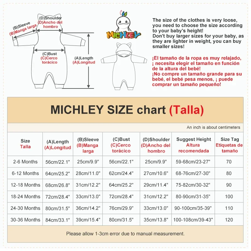 MICHLEY-peleles de franela con capucha para bebé, ropa infantil, mono, disfraz para niño y niña, Carnaval, Invierno