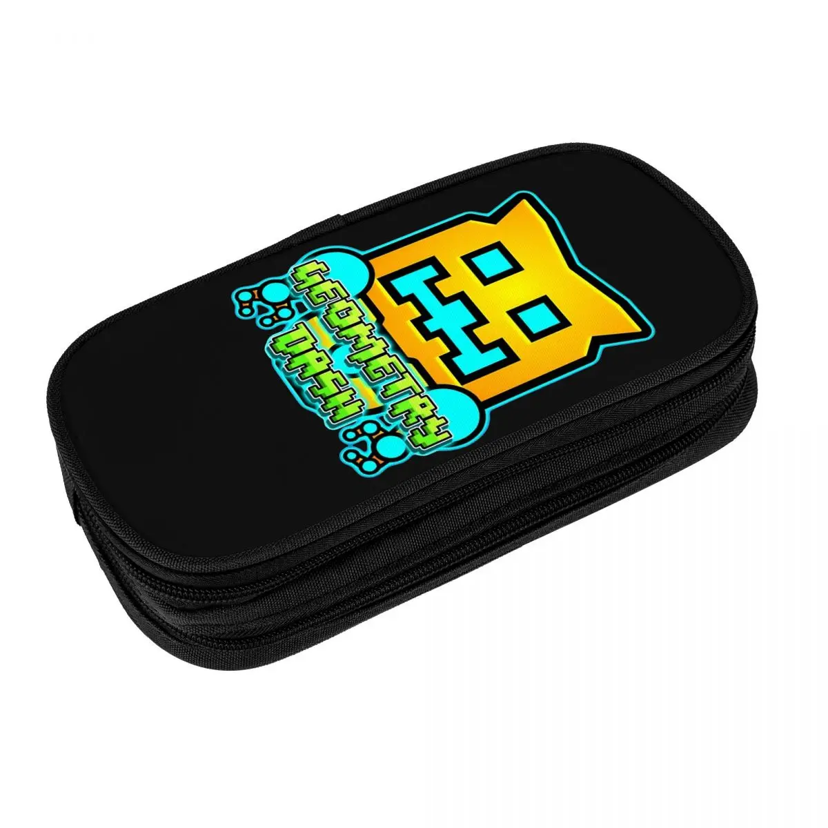 Geometry Dash Pencil Case Video Game Boy Girl Aesthetic Pencil Box Graphic School Pencil Cases Stationery Gift