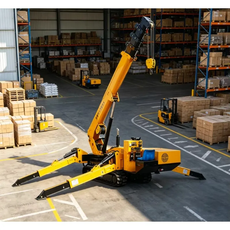 Crawler Spider Crane Compact Spider Crane Small Crawler Crane 360 Rotation Aerial Lifting Customized Boom Length