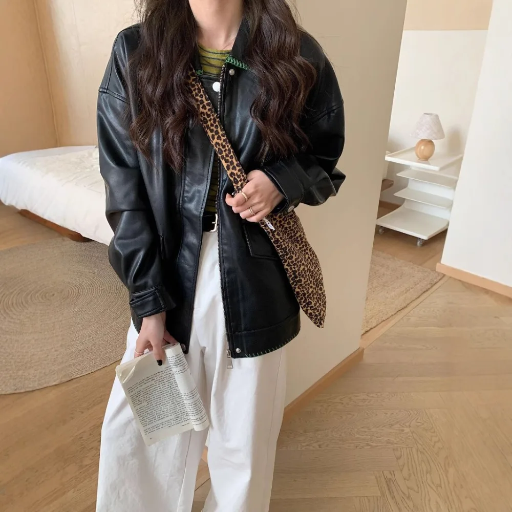 

Элегантная высококачественная куртка из искусственной кожи, новая модель, женская мотоциклетная верхняя одежда, женская одежда