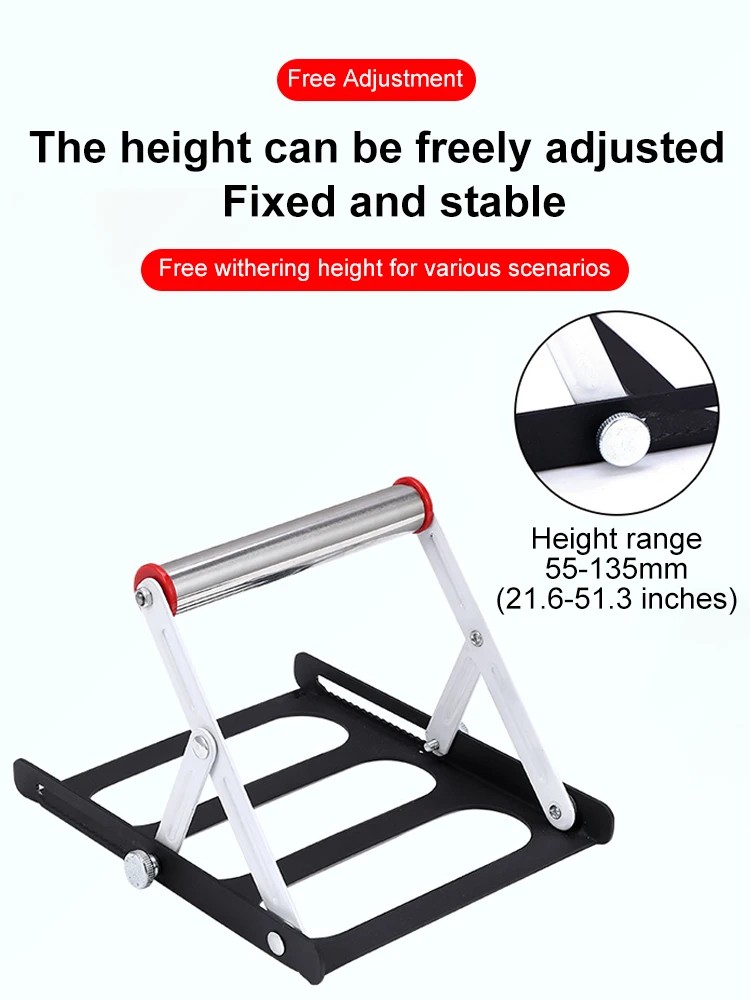 Adjustable Cutting Machine Support Frame Foldable Stainless Steel Auxiliary Support Holder Lifting Roller Fixed Bracket