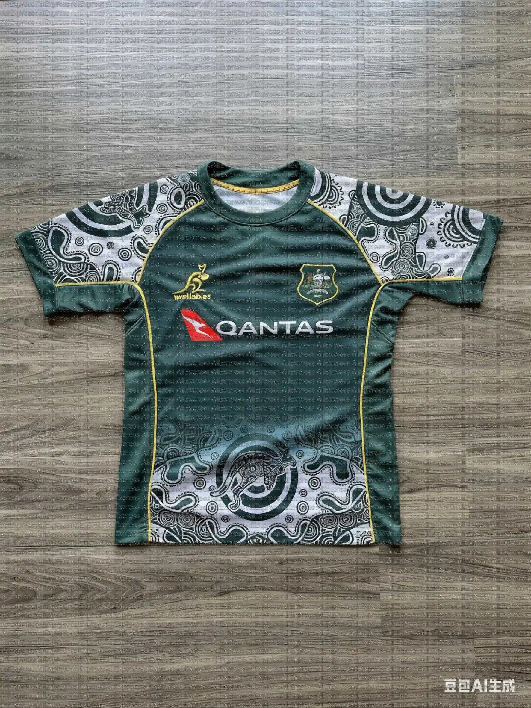 Camiseta deportiva de fútbol Wallabies de Australia, camiseta deportiva de manga corta de secado rápido, Top cómodo para adultos y niños