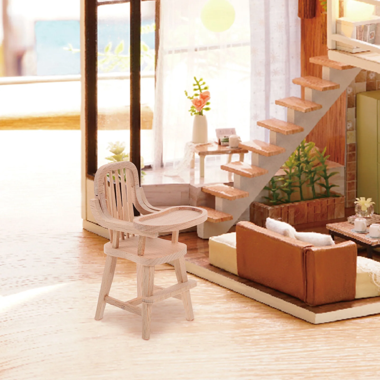 บ้านเฟอร์นิเจอร์ DIY Highchair Decor MINI ประดับตกแต่ง Miniature CRAFT จี้เด็ก