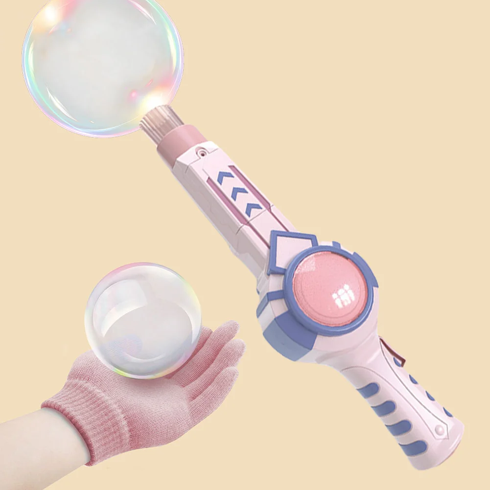 Smoke Bubble Machine Portable Elastic Bubble Fog Wand with Magic Smoke Effect Children Outdoor Bubble Toys Soap Bubbles Blower