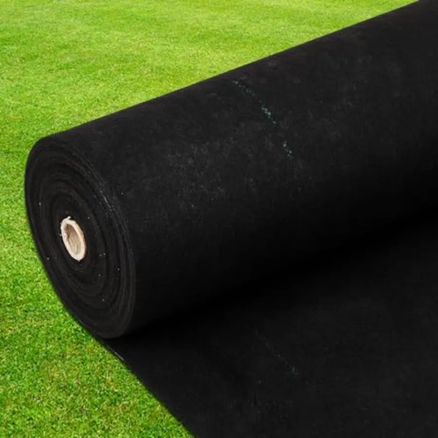 

Broadfashion Woven Landscape Fabric 5.8oz 3 x 300FT Double Layer Garden Weed Barrier Black UV-Resistant Ground Cover for Garden