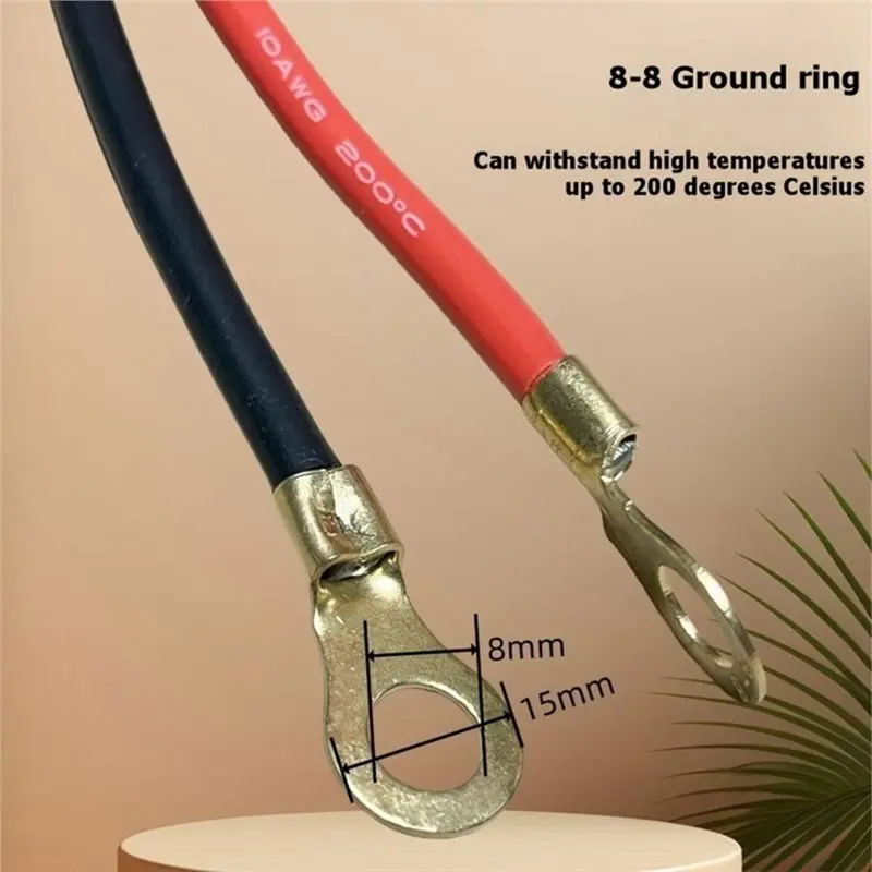 ABYN-EC5 Male Female Plug Connection Cable 1M Motorcycle Emergency Start Wire EC5 To O-Type Terminal High-Power 10AWG Line