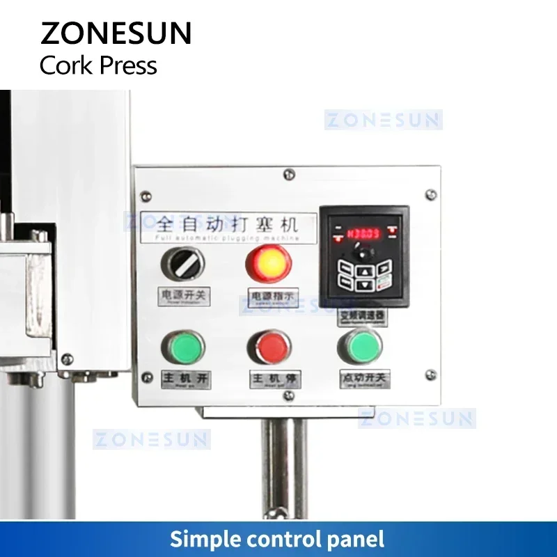 Zonesun ZS-DSJ2 Tappo per vino automatico Macchina per sughero per champagne Macchina per sughero Bottiglie di vino