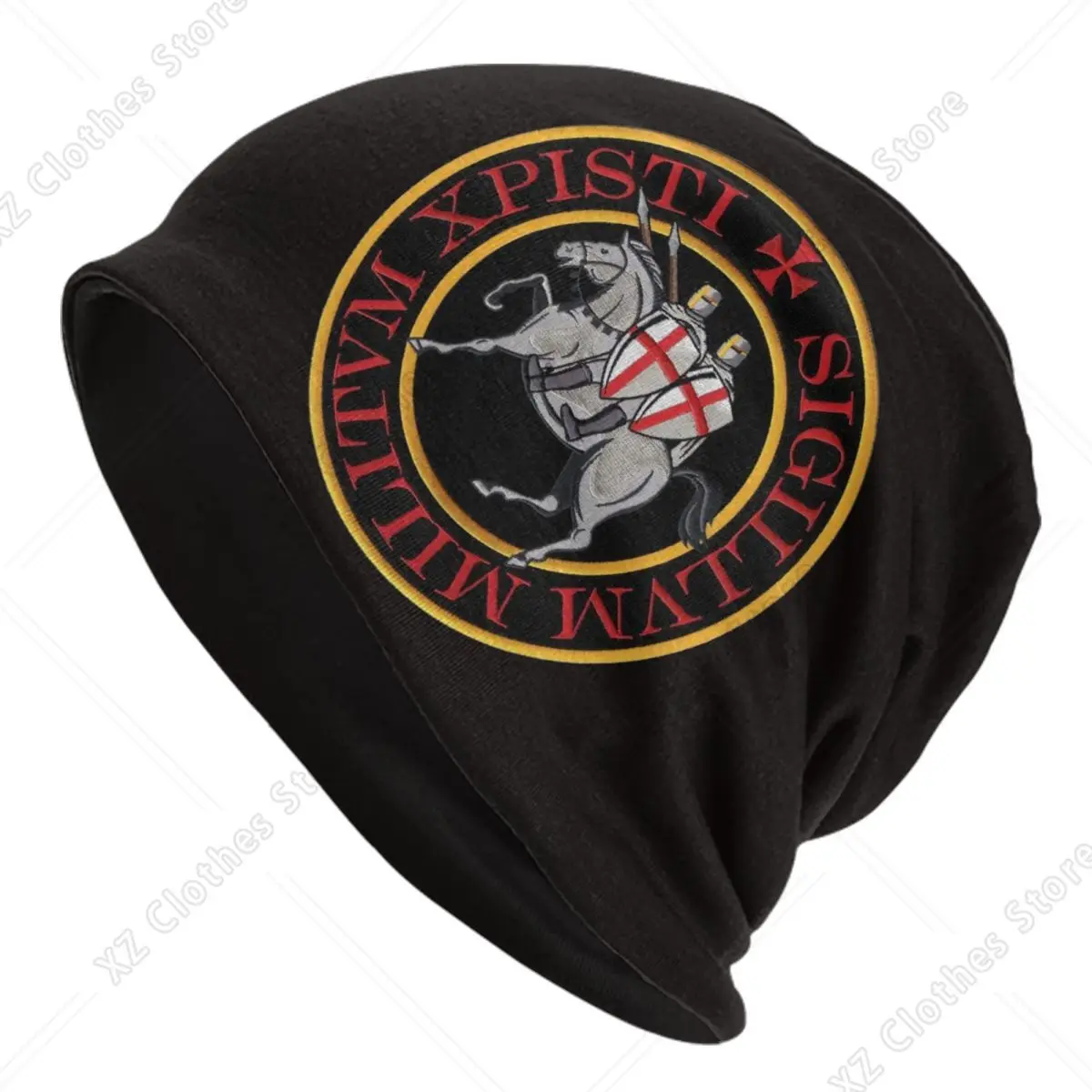 Custom Soldiers Of The Christ Templar Beanies Caps  Cool Winter Warm Knitting Hat Adult Knights Templar Crusader Bonnet Hats