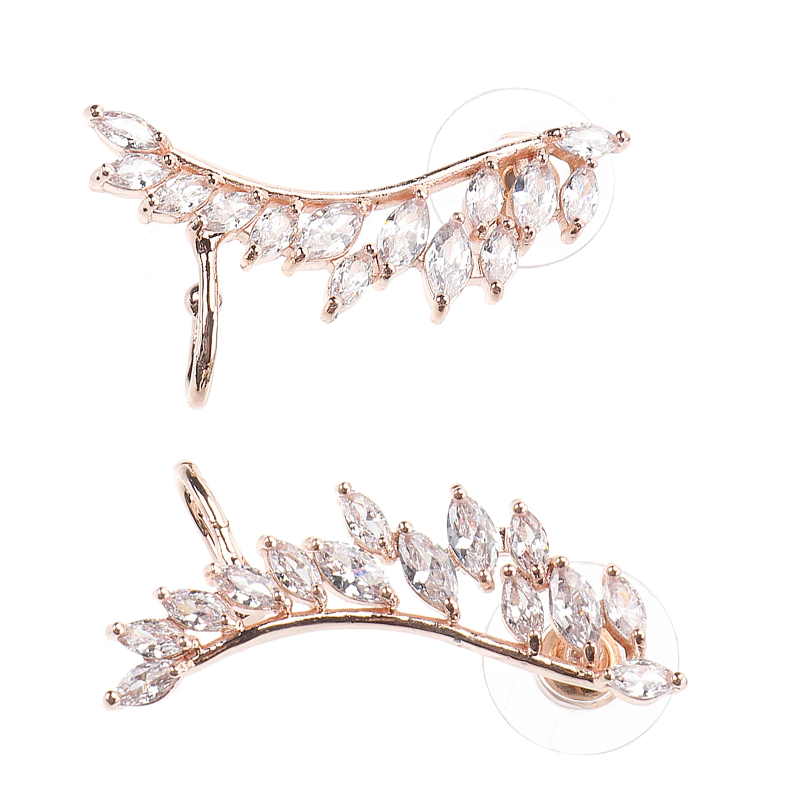 

Gold Plated Wing Shape Clip On Non Pierced Cuff Ear Cuff Ear Wrap for Wings Shape Earrings Party Festivals