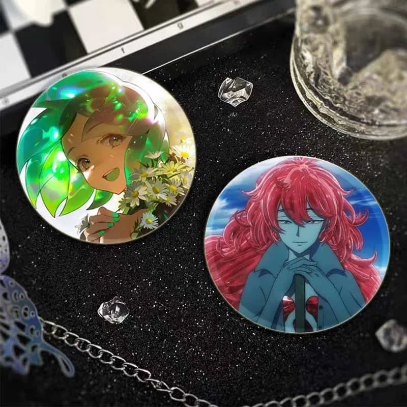 58mm Anime Land of The Lustrous Brooch Pins Fashion Jewelry Accessories Cartoon Cosplay Badge Clothes Backpack Decoration Gifts