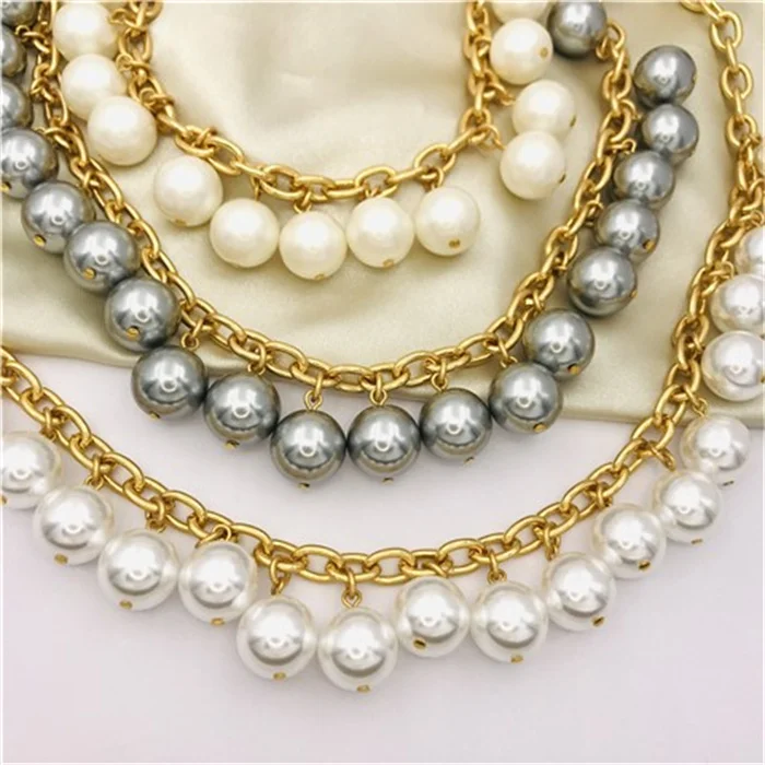 European and American style restoring ancient ways the new contracted atmosphere temperament big pearl necklace