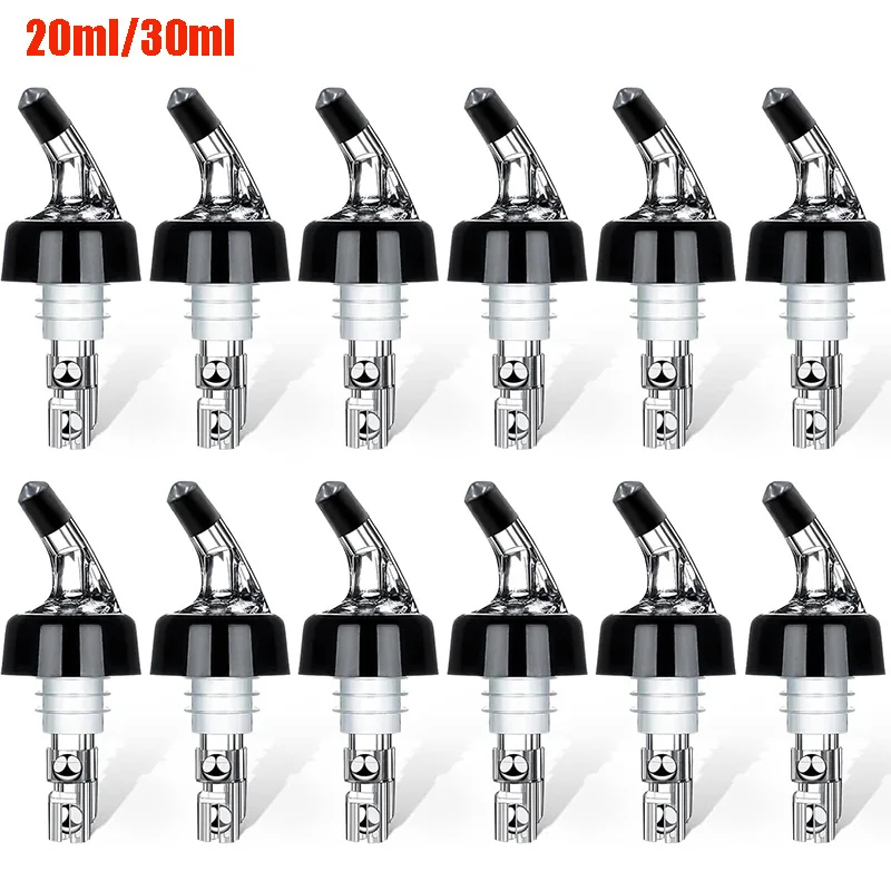 

6pcs Automatic Measured Bottle Pourer , 20ml 30ml Quick Shot Spirit Measure Pourer Drinks Wine Cocktail Dispenser