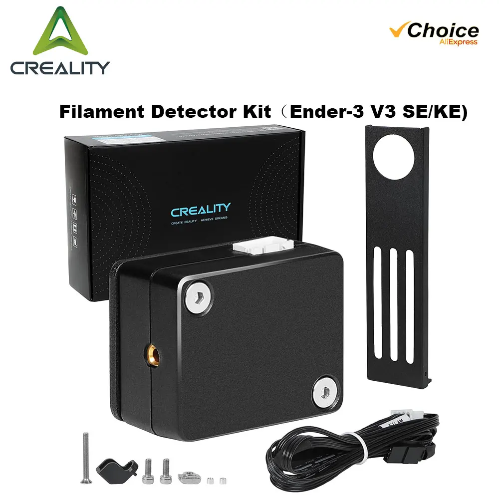 Creality Ender 3 V3 SE/KE Filament Runout Sensor, 3D Printer Smart Filament Break Detection Module Detector with LED Light