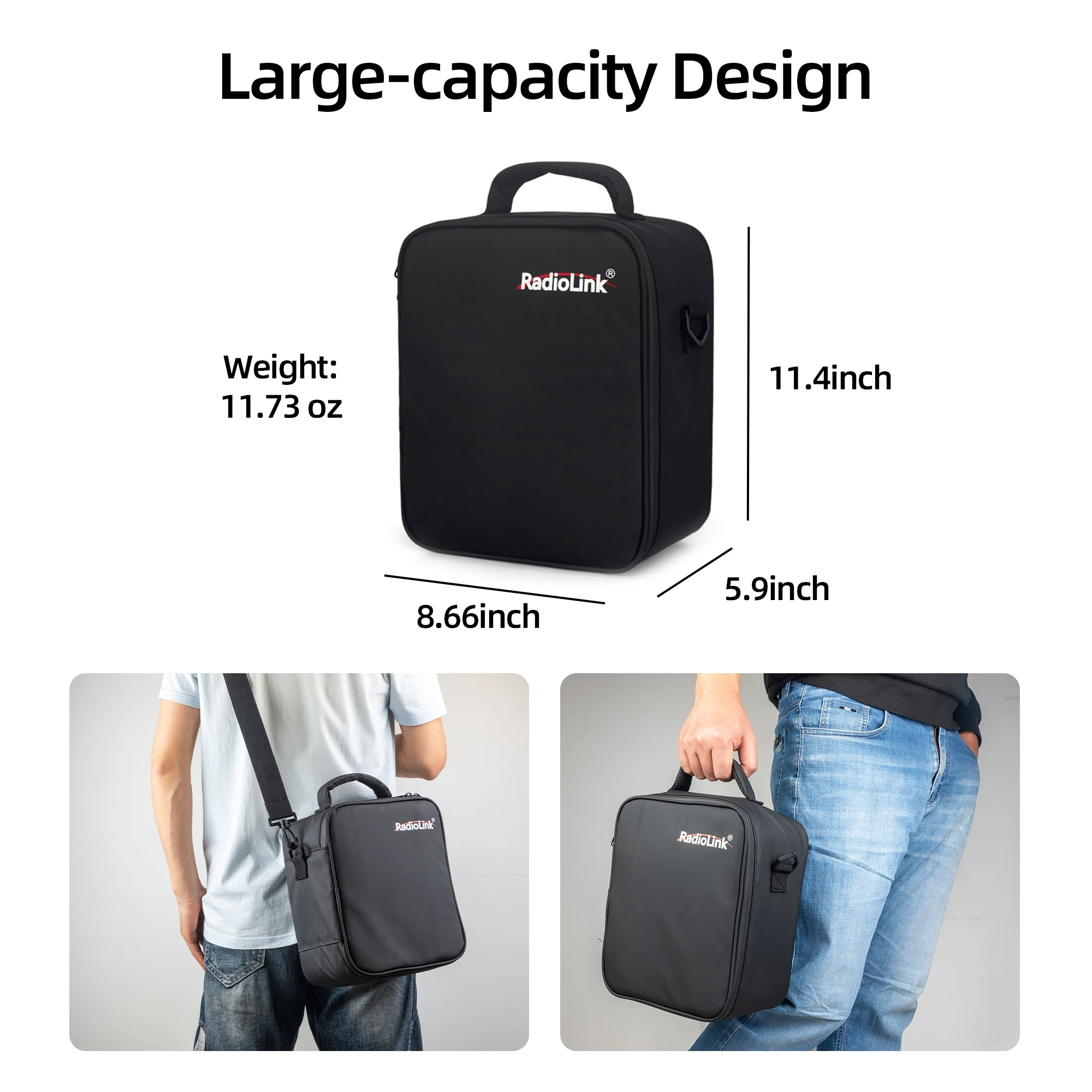 Portable Hard-Skin Shoulder Carrying Storage Bag Protective Original Replacement for RadioLink RC8X FLYSKY Noble NB4