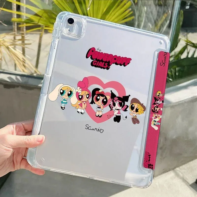 Powerpuff Girls y discount suitable for ipad air6/5 protective case 10/9/8 generation 11 inch pro tablet case MINI7 wholesale