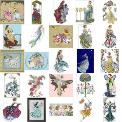Md-fairy Aida Kits de punto de cruz de tela, bordado de hilo de algodón, juego de manualidades DIY, 5 estilos, 18CT, 14CT, 11CT, 22ct, 25ct