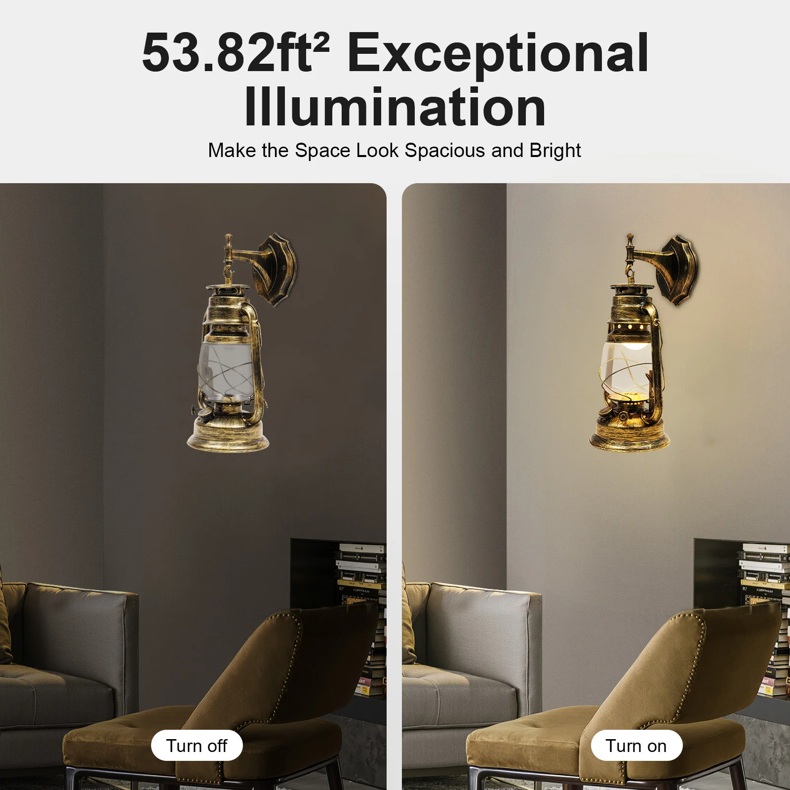 Rustic Wall Sconce Lighting Indoor Lighting Wall Light Lantern Mounted Light with Glass Lampshade for Hallway Farmhouse Loft