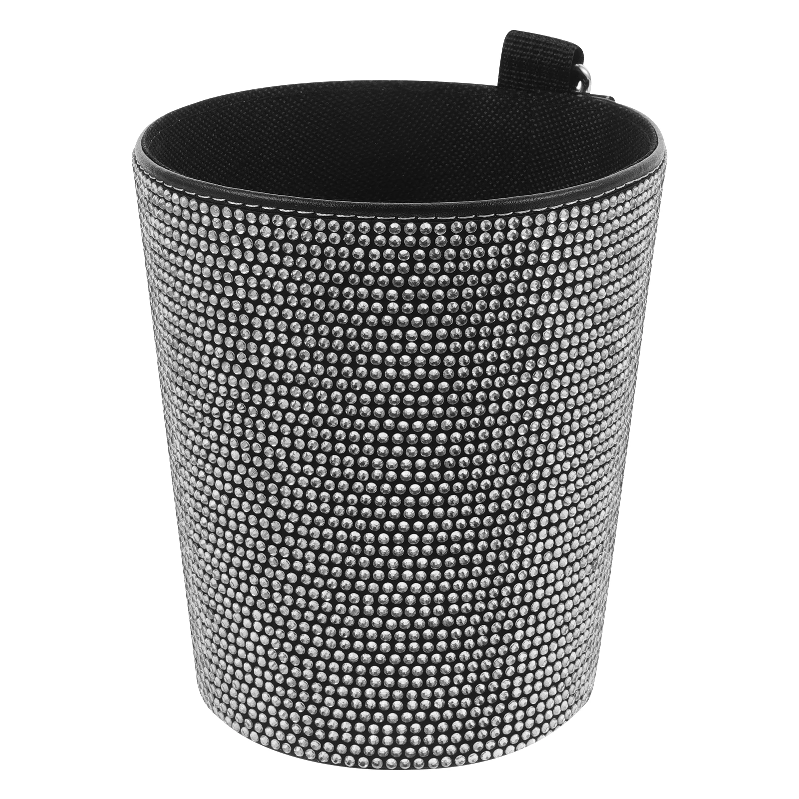 

Trash Small Air Vent Garbage Bucket for Car Garbage Can Vehicle Car Accessories Pink Diamond Pu Storage Bin