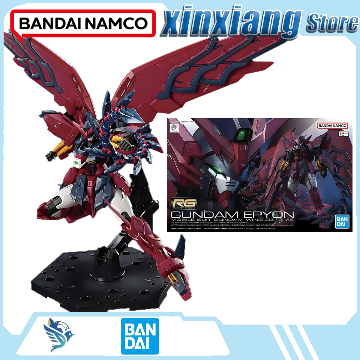 authentique-bandai-rg-1-144-oz‑13ms-gundam-epyon-mobile-suit-gundam-wing-kit-de-modele-a-assembler-figurine-d'action-de-collection-anime-hobby
