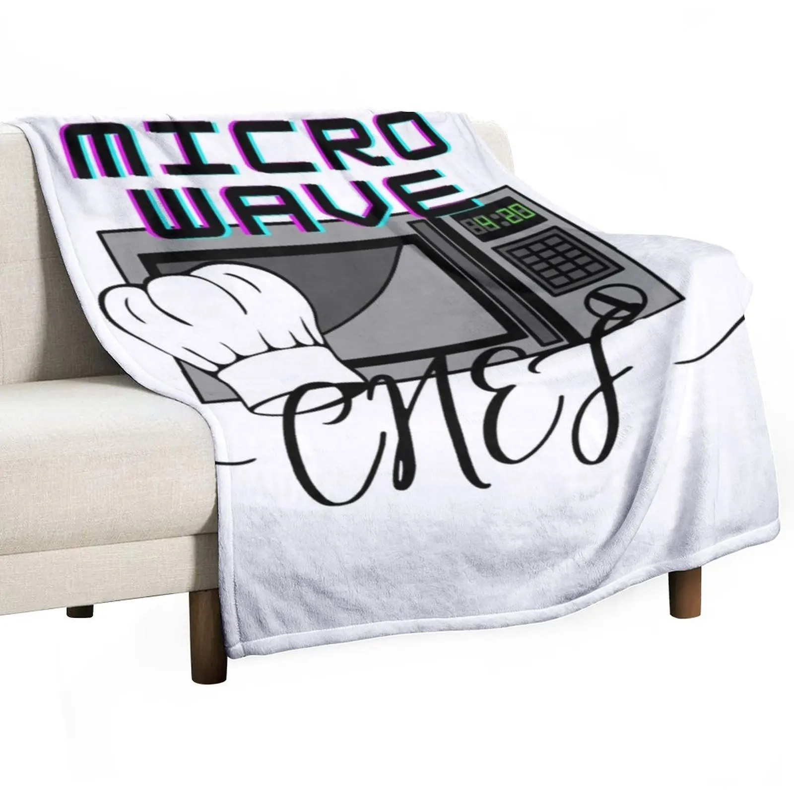 

Microwave Chef Throw Blanket Personalized Gift Sofa Thermals For Travel Decorative Throw Blankets