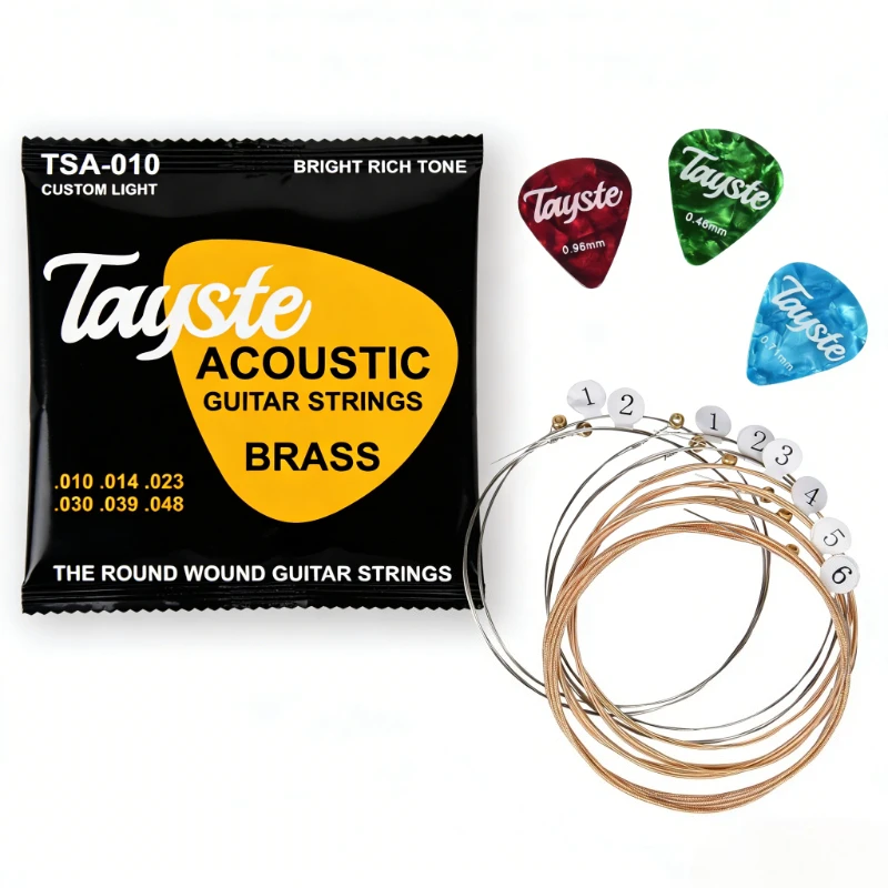 RX‑A30 A40 A50 Acoustic Guitar Strings Antirust Coating Hexagonal Core 75/25 Brass Alloy Winding Guitar Accessories