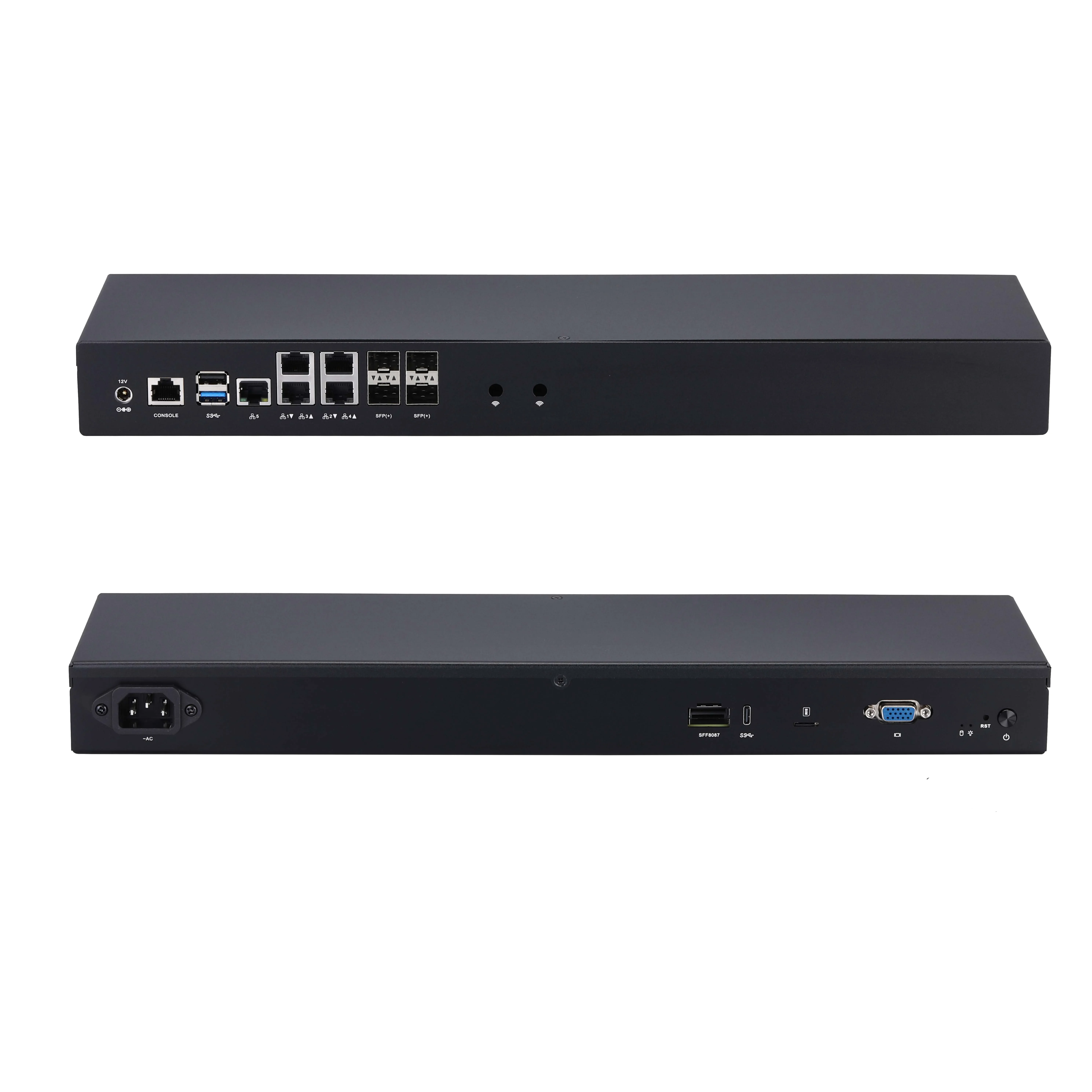 1U Rack Qotom Q20331G9 Mini PC Atom C3758R 5*2.5G Lan 4*10G SFP+ Mini Server
