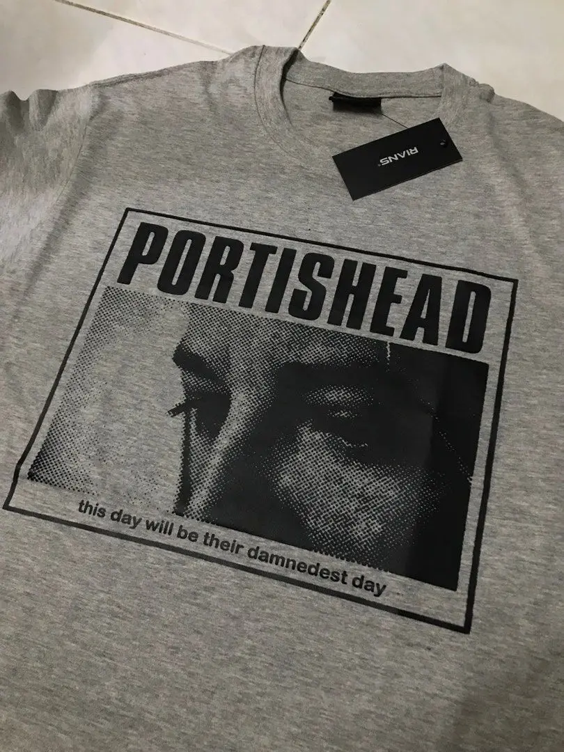 Vintage 90’S Portishead Band Sport Grey Shirt Unisex Cotton Men Women Kv12300