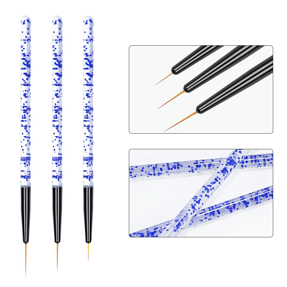 Nail Brush For Manicure Gel Brush For Nail Art 3Pcs/Set Nail Brush Acrylic Liquid Powder Carving Gel Brush