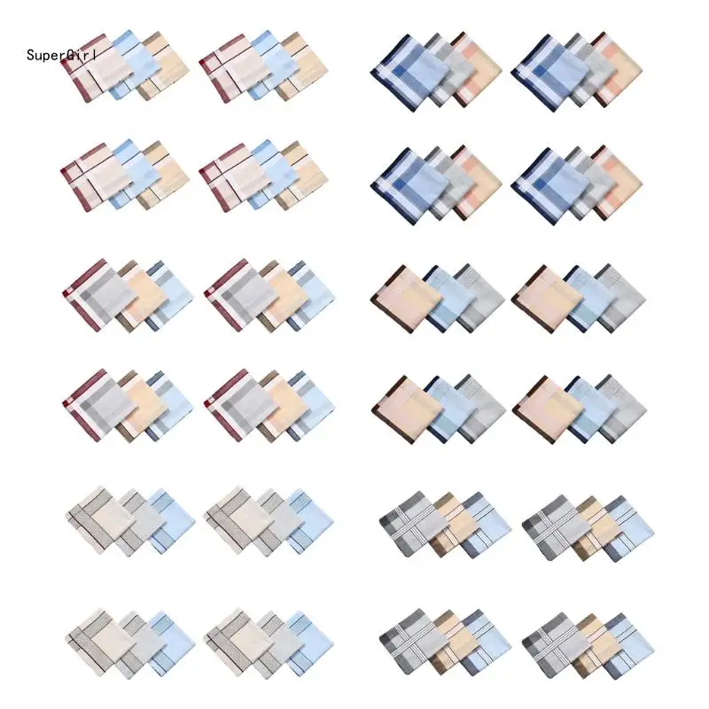 

12PCS Classical Handkerchiefs Formal Occasion Towel for Adult Square Pocket 40cm J78E