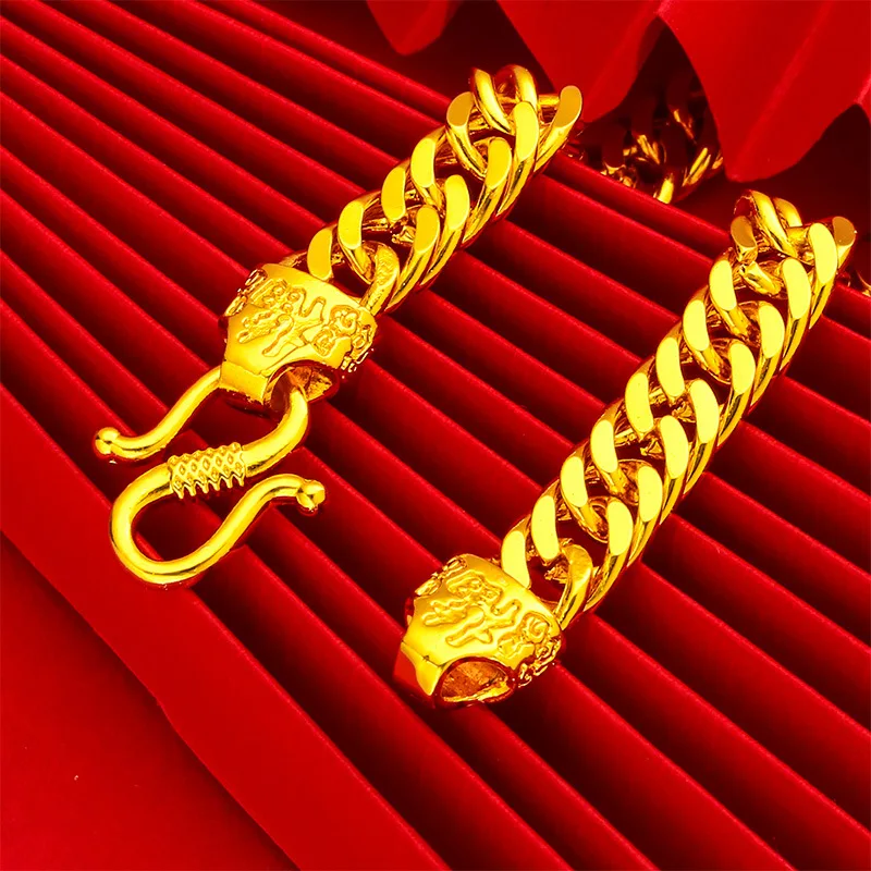 Fashion Fortune Bracelet For Women 24K Gold AU999, Exquisite Workmanship and Comfortable